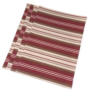 Red and Brown Striped Placemats